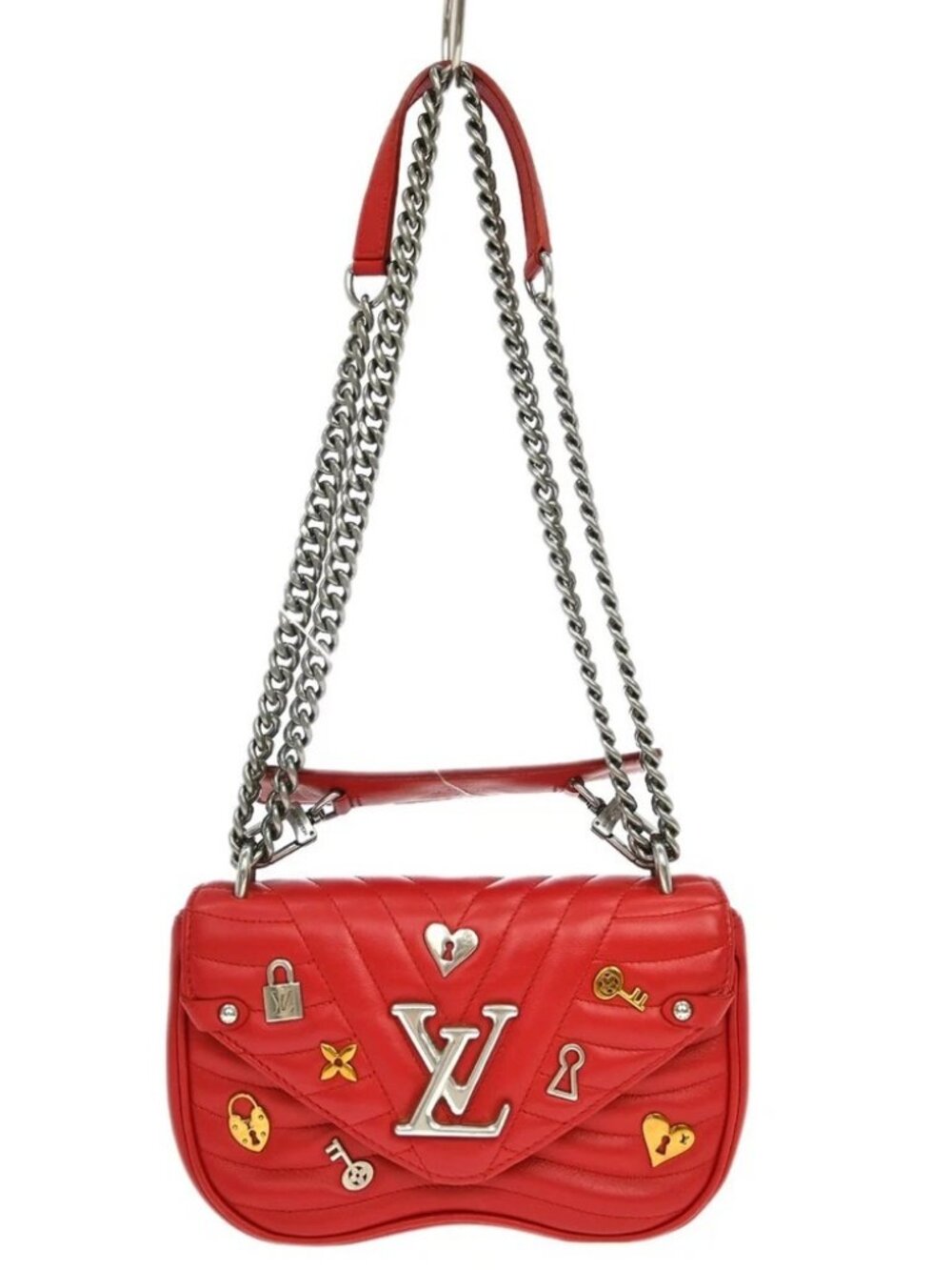 Louis Vuitton Calfskin love lock Wave Chain